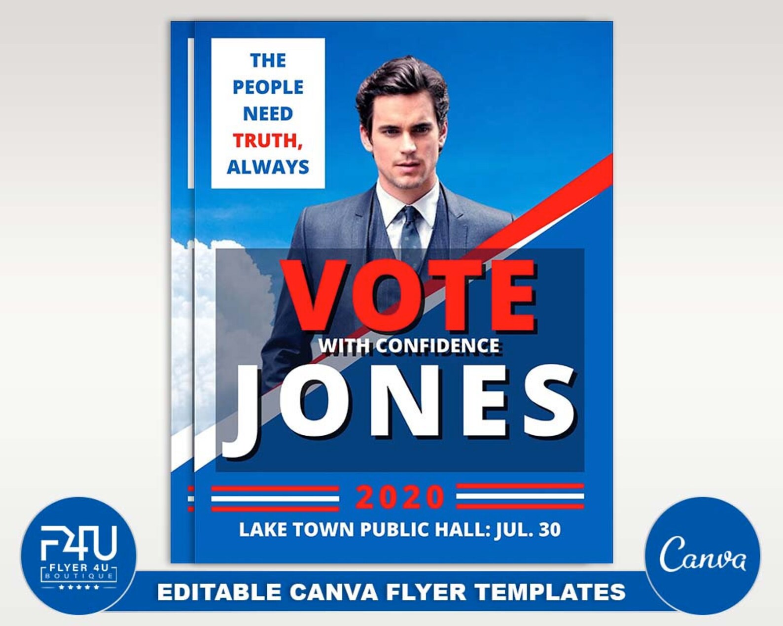 Election Campaing Flyer DIY Canva Election Campaing Flyer Etsy