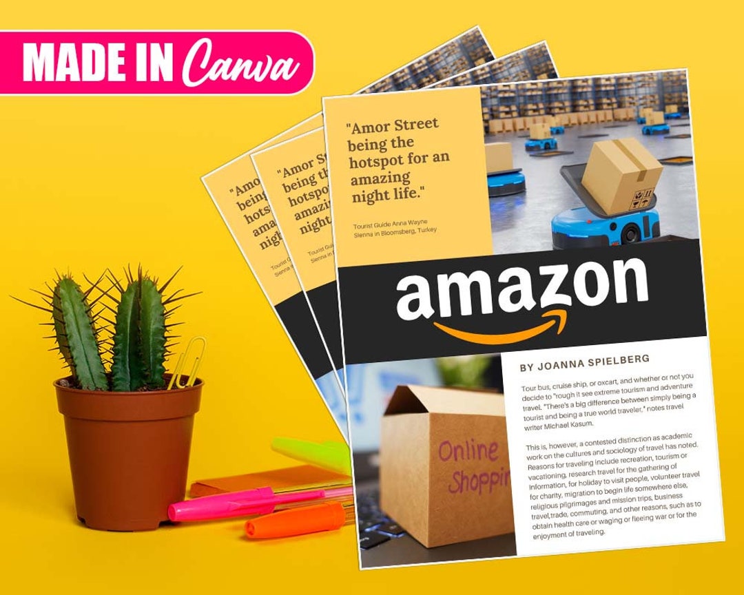 Amazon Flyer DIY Canva Amazon Templates Editable Canva US Etsy