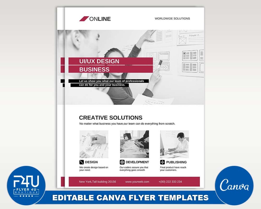 Ui Ux Design Business Flyer DIY Canva Ui Ux Design Business - Etsy