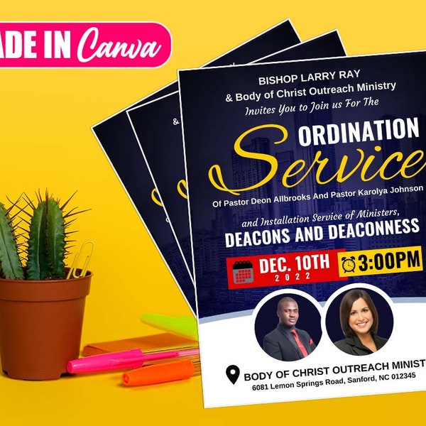 Ordination service invitation Etsy Nederland