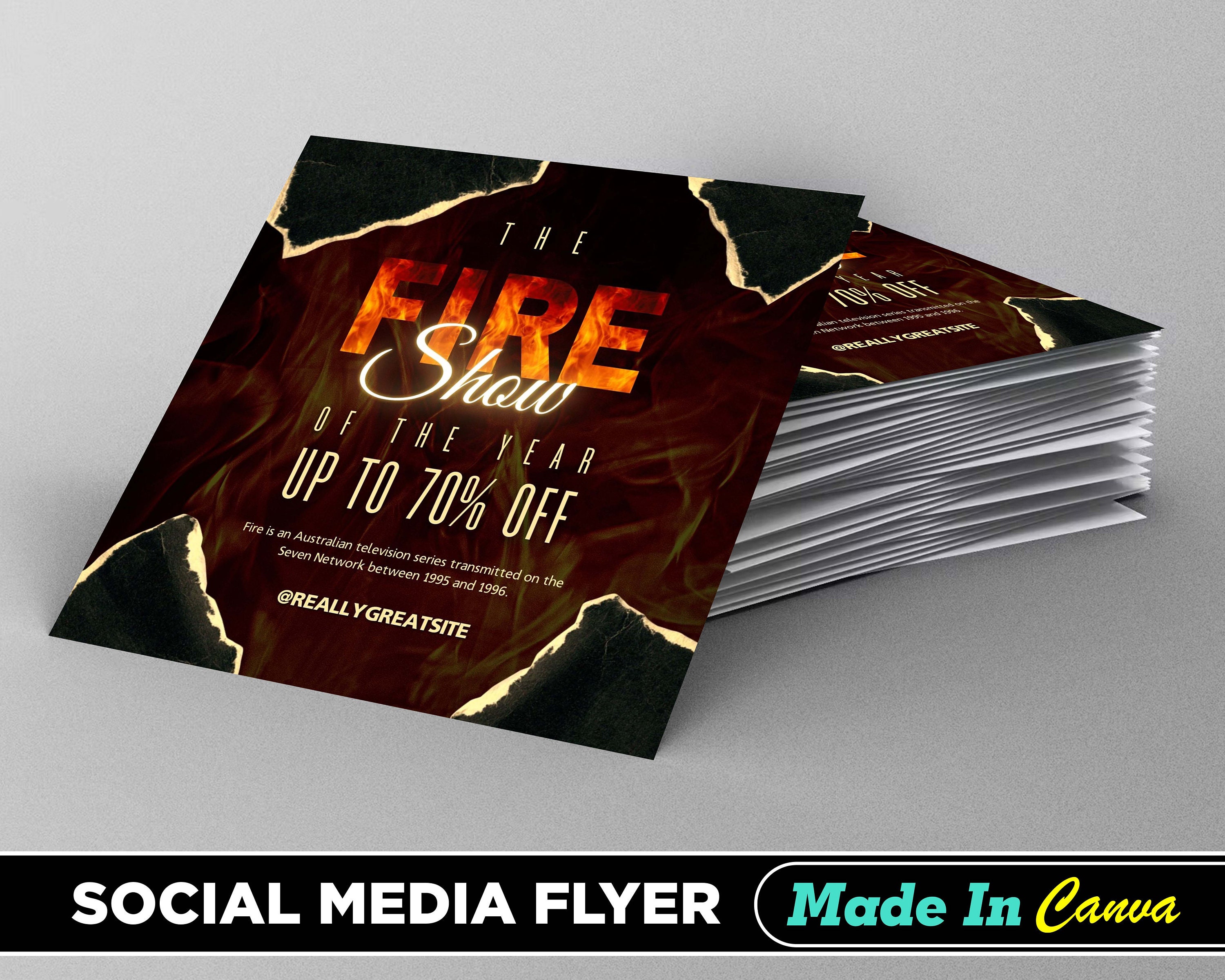 Fire Show Flyer, DIY Canva Fire Show Flyer Template 2022, Editable Fire Show Flyer, DIY Canva Fire Show Flyer Template 2022, Editable
