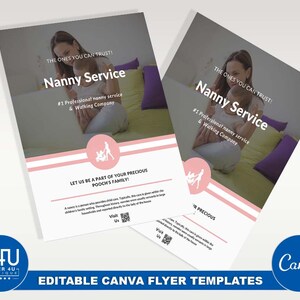 Nanny Service Flyer DIY Canva Nanny Service Flyer Template - Etsy