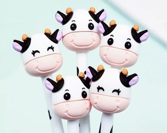 Cow Pen Dairy Cow Pen Moo Cow Pen Push Top Pen Cute Cool Funky Fun Home School Office Party Gift includes a FREE Refill