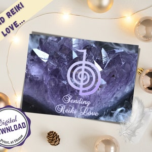 reiki liebe Postkarte, reiki Grußkarte zum Download, reiki printables, cho ku rei symbol, macht symbol, reiki business tool