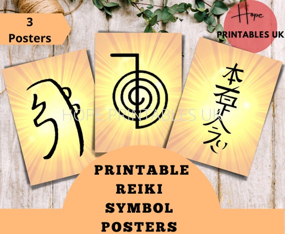 Reiki Symbol Printable Wall Art Energy Healing Symbols Cho Ku Etsy