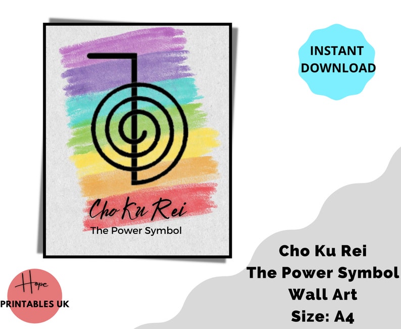Cho Ku Rei Wall Art Reiki Printable Reiki Symbol Wall Art | Etsy UK
