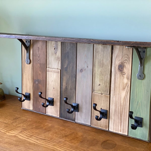 Coat Hooks With Shelf Etsy UK