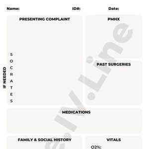 History taking template for Medical Students