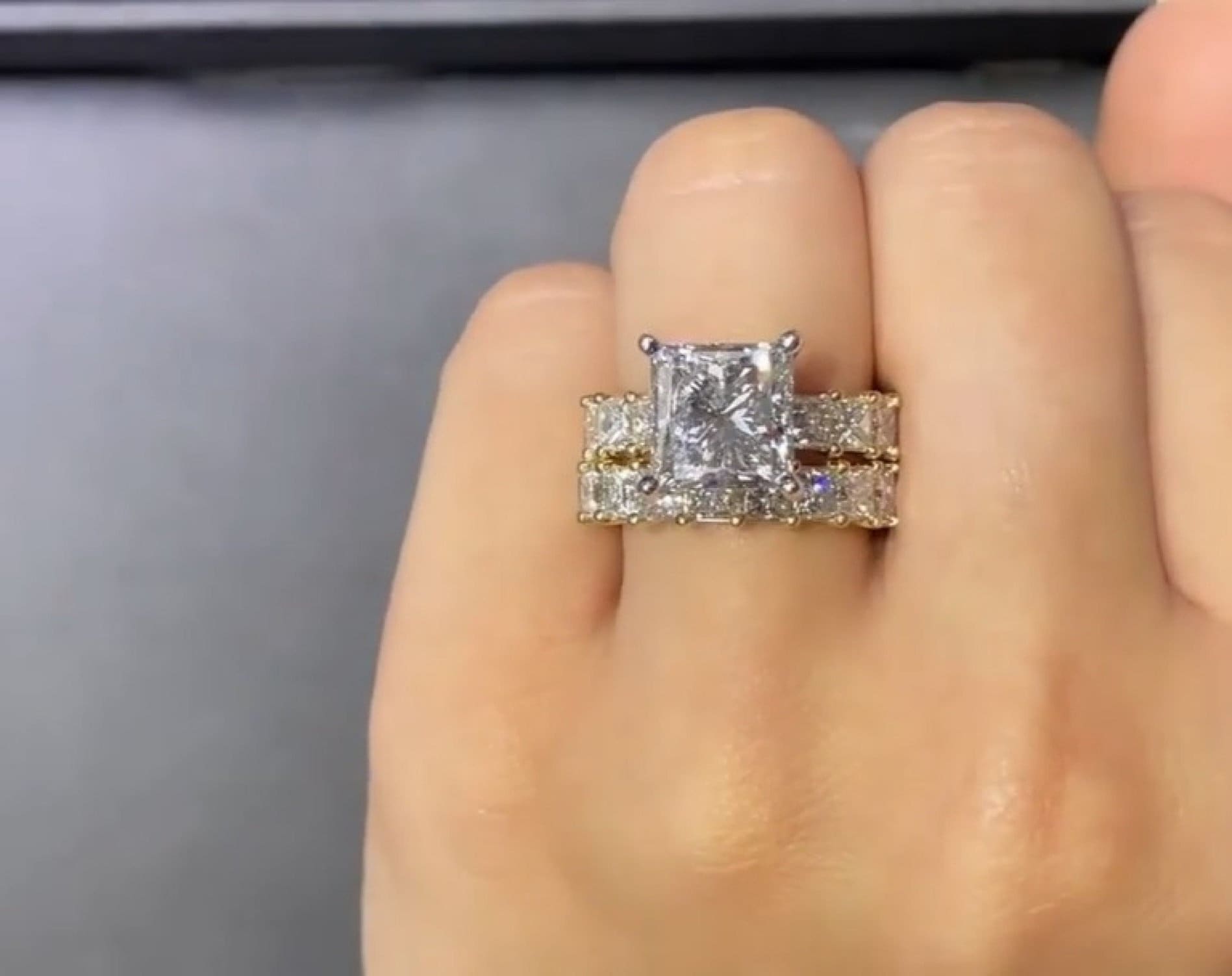 4 carat princess cut engagement ring deals