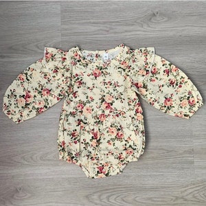 Long Sleeve Romper, Floral Romper, Baby Girl Romper, Girl Romper, Special Occasion, Baby Clothes, Girls Clothes