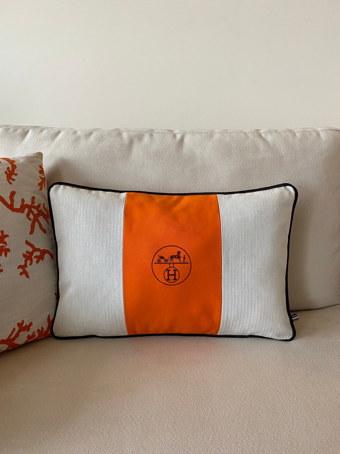 Recycled Cushion / Hermès Upcycle Etsy