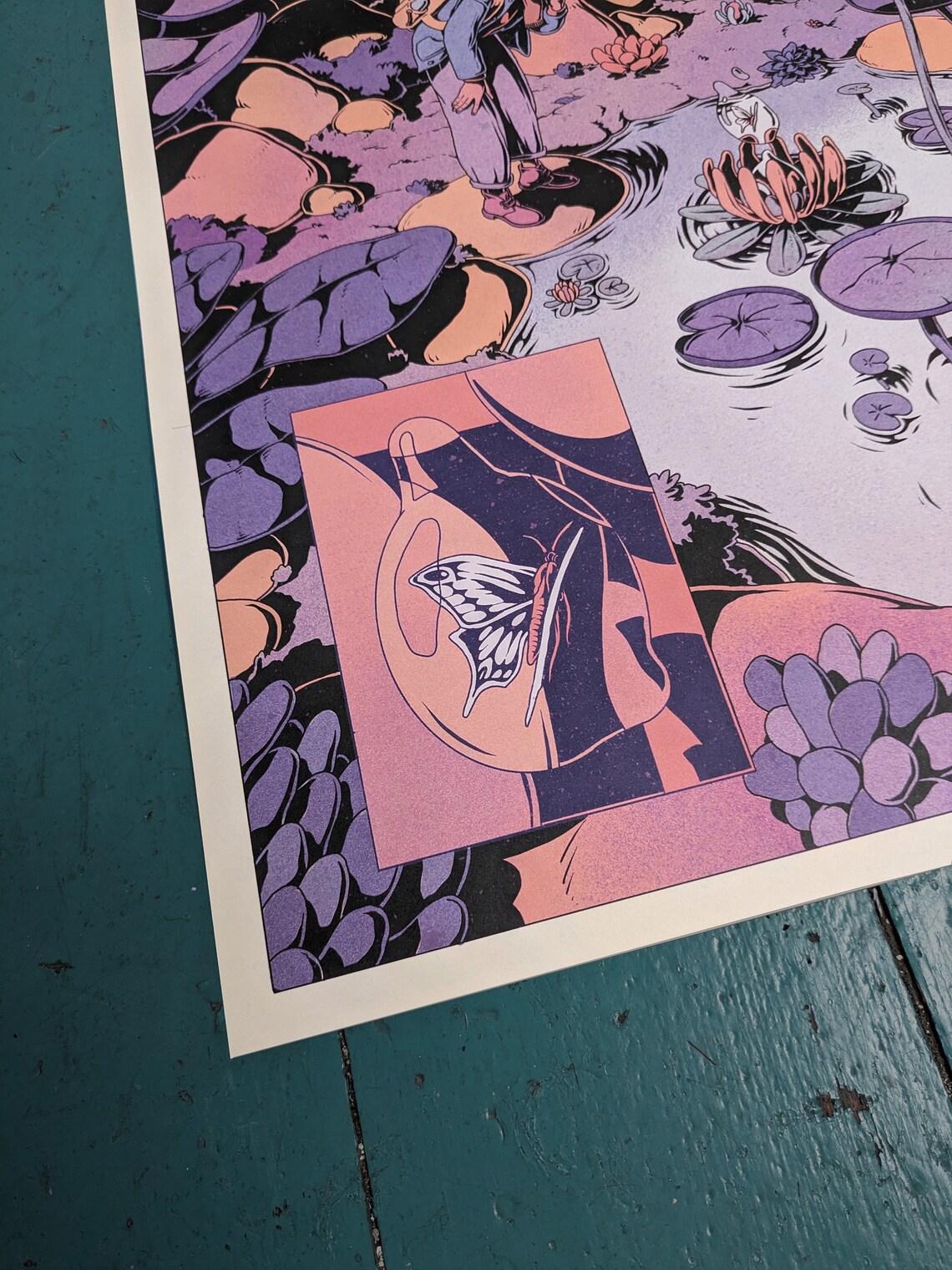 WAYFARER II Purple and Orange Art Print 40 X 60 Cm Micha Huigen Etsy