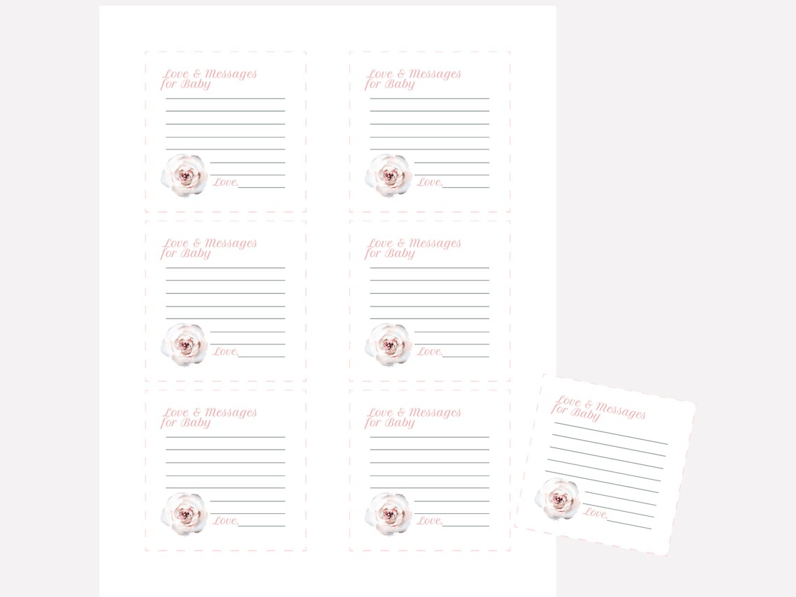 Pink Rose Floral Baby Shower Games and Printables for Baby - Etsy