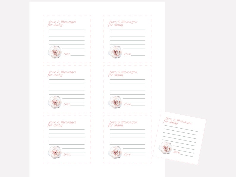Pink Rose Floral Baby Shower Games and Printables for Baby - Etsy