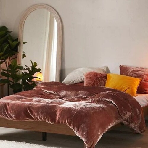 Luxury Purple Velvet Bedding 3 Pcs Set Duvet Cover Boho Etsy