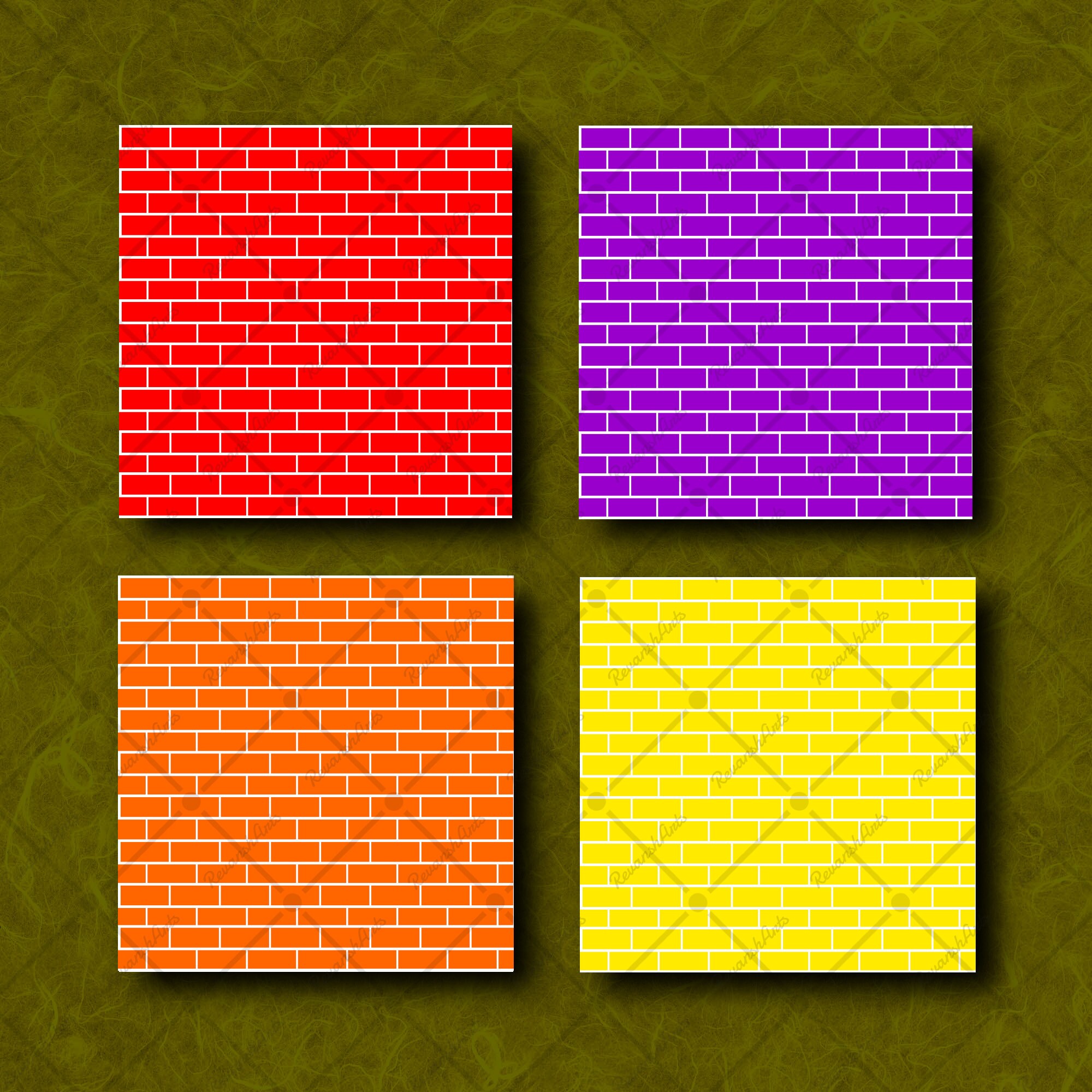 Digital paper printable brick background pattern scrapbook Etsy