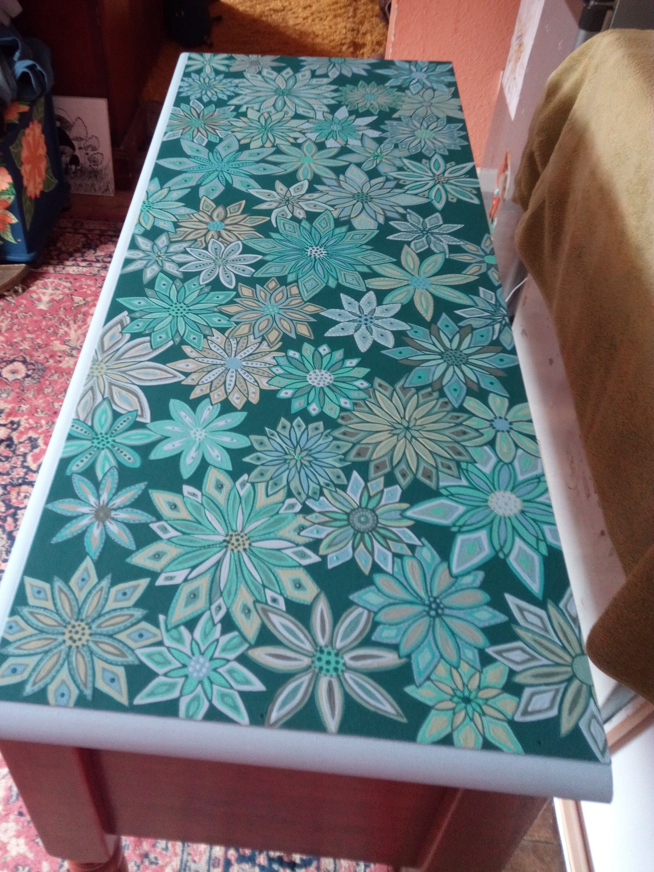 Hand Painted Console Table - Etsy
