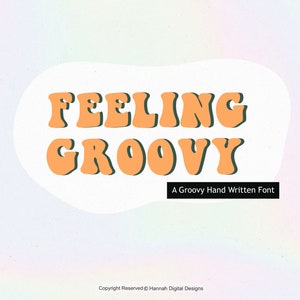 Retro Groovy Schriftart | Handgeschriebene Schrift | Groovy Schriftart | Boho Schrift | Cricut Schriftart | Trendige Schriftart | Schreibschrift