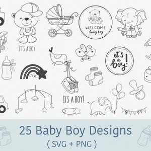 Baby Shower Svg Bundle | Baby Junge Svg | Baby Svg | Baby Svg Bundle | Baby Spruch Svg | Svg Dateien für Cricut | Neugeborenen svg