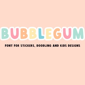 Handgeschreven doodle-lettertype | Lettertype voor stickers | Lettertype voor kinderen | Funky lettertype | Lettertype met bubbels | Cricut-lettertype