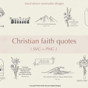 Christian Faith Svg bundle / Christian svg / Bible verse svg / jesus svg / religious svg / faith svg / Inspirational svg / Cross svg / svg
