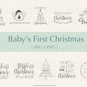 Babys erstes Weihnachtssvg-Paket | Mein erstes Weihnachtsmotiv | Erstes Weihnachten svg | Babys erstes Weihnachtsmotiv | Ornament svg | svg Dateien