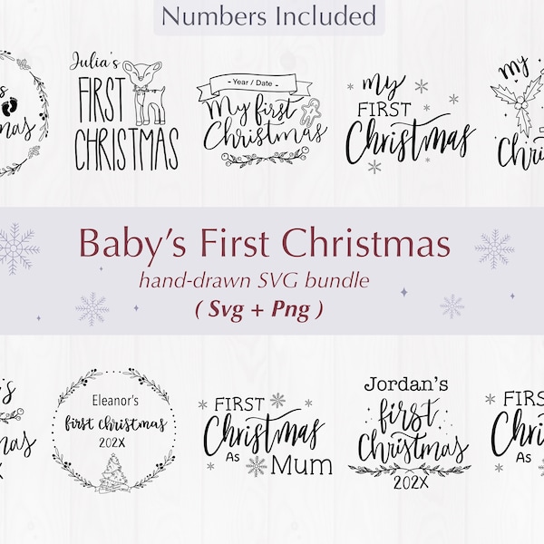 Babys First Christmas Svg - Etsy