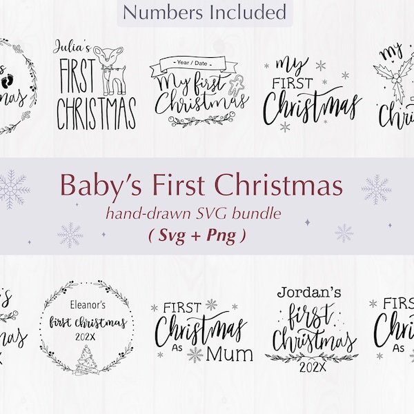 Baby’s first Christmas svg bundle | My first Christmas svg | First Christmas svg | baby’s first Christmas svg | ornament svg