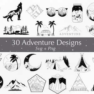 Adventure Svg Bundle | 30 Mountain Adventure Svg | Travel Svg | Camping Svg | Mountain Svg | Camping Life Svg | Commercial use Svg Cricut