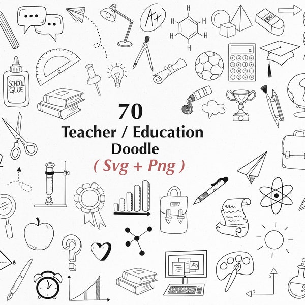 70 Teacher / Education Svg Bundle | Teacher Svg | Education Svg | Science Svg | Back to School svg | Commercial use svg