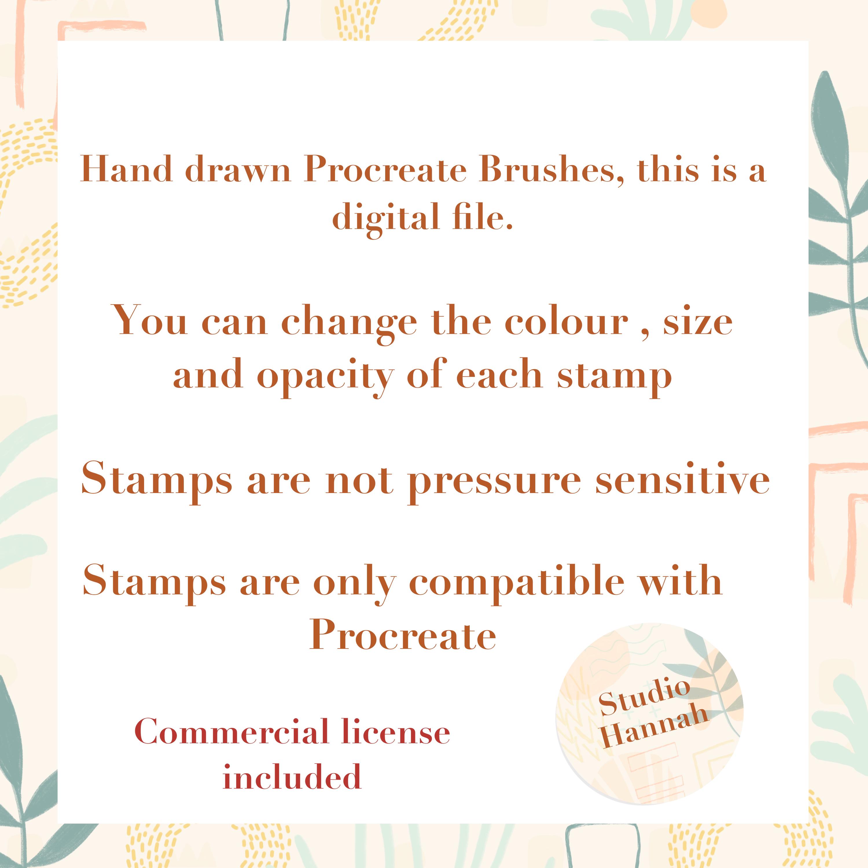 Birth Month Flower Stamps: Procreate Botanical Brushes (digital Stamps ...