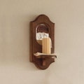 Vintage wooden wall shelf candle with mirror, Wood Framed Home decor warm boho, Midcentury and EVE Europe French sconce Farmhouse 15x33cm product logo
