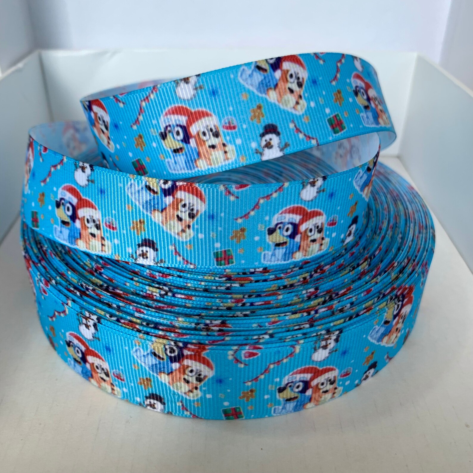Bluey Christmas Grosgrain Ribbon Etsy
