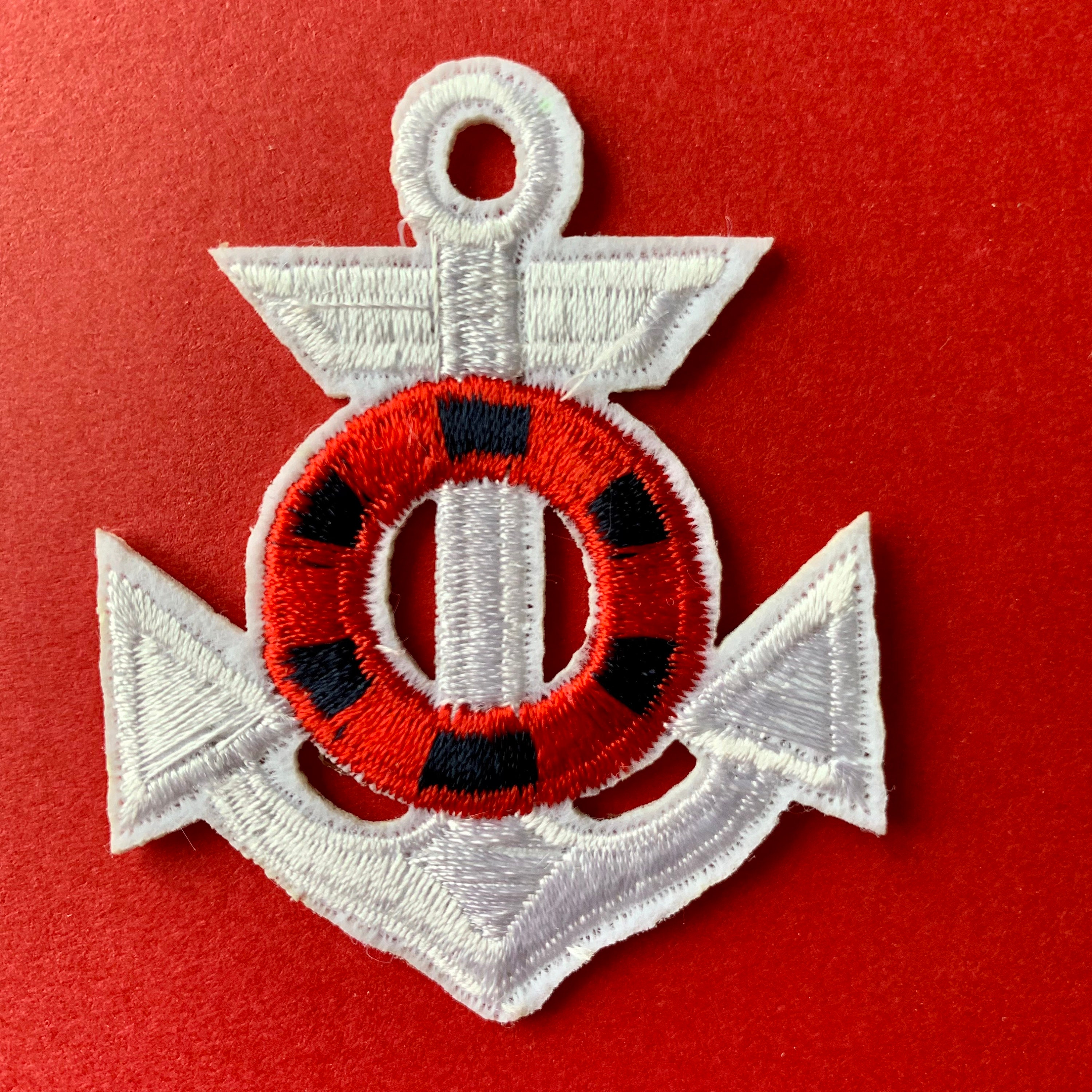 White Anchor Embroidered Patch Sew or Iron On Etsy