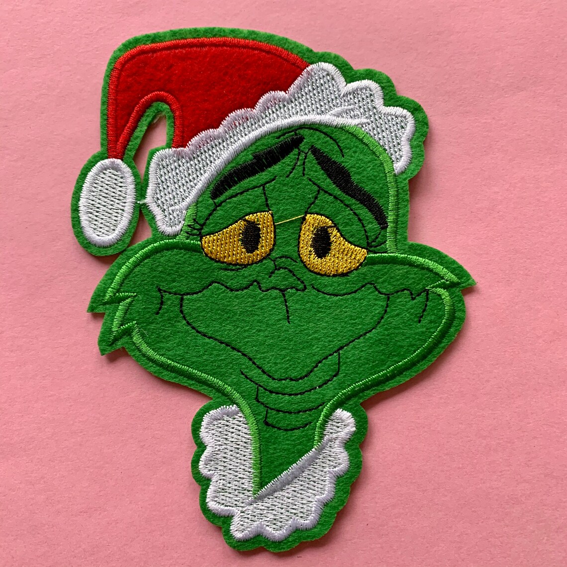 Grinch Embroidered Patch Sew or iron on Etsy