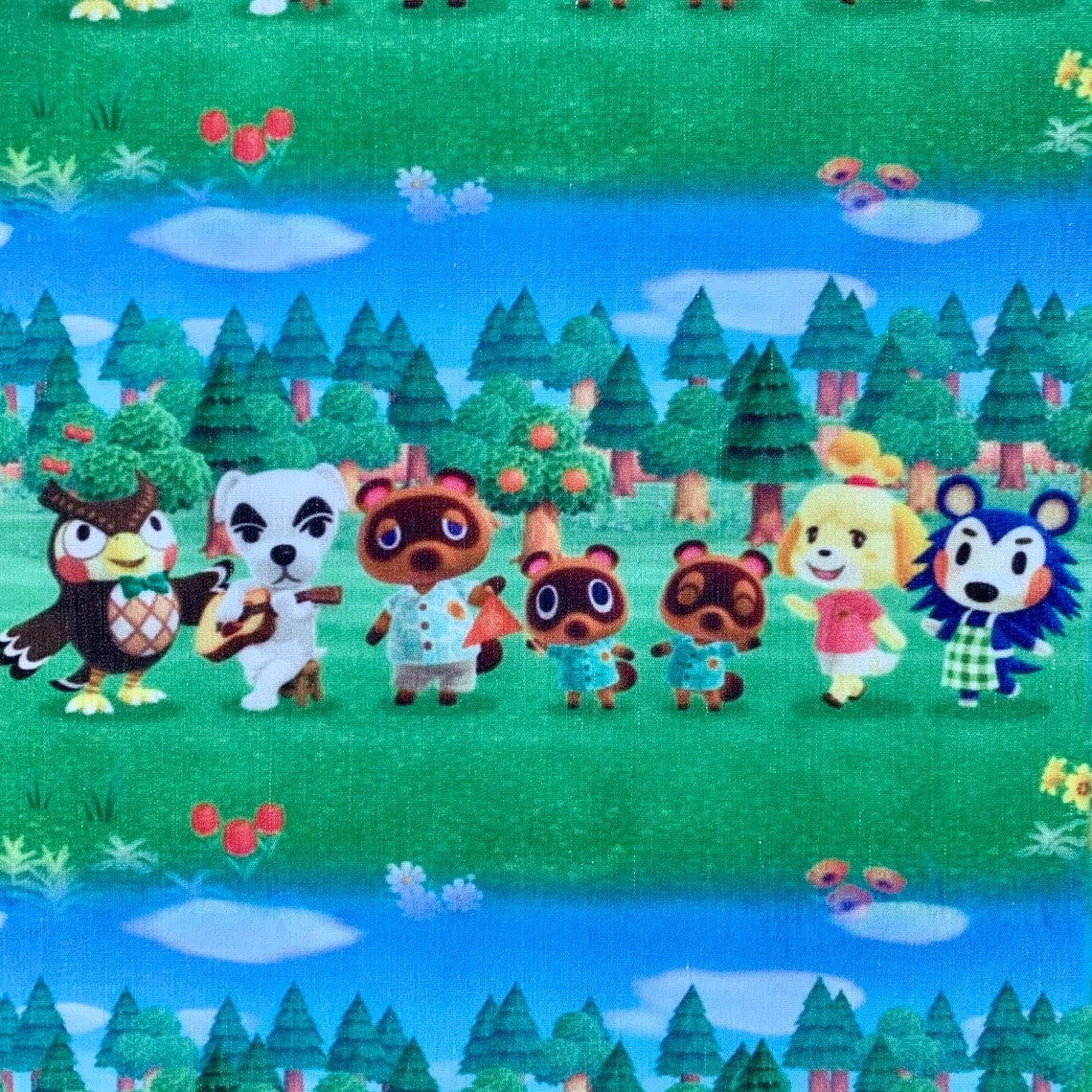Animal Crossing Polycotton Fabric Etsy