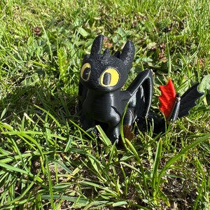 Toothless Dragon Figure: 3D Printed Ornament - Gift for Dragon Fans image 4