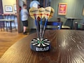 Personalized Plastic Dart Holder: Dartboard Style Display, Man Cave Gift