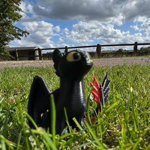 Toothless Dragon Figure: 3D Printed Ornament - Gift for Dragon Fans image 3