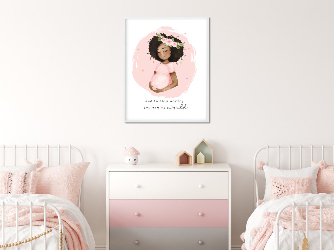 16x20 Printable Pregnancy Wall Art Nursery Room Decor For Etsy