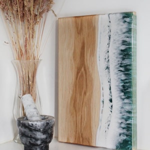 Ocean Inspired Serving Board, Ocean Resin Board, Cheeseboard, Housewarming Gift, Gift for her, Gift for couples, Anniversary Gift