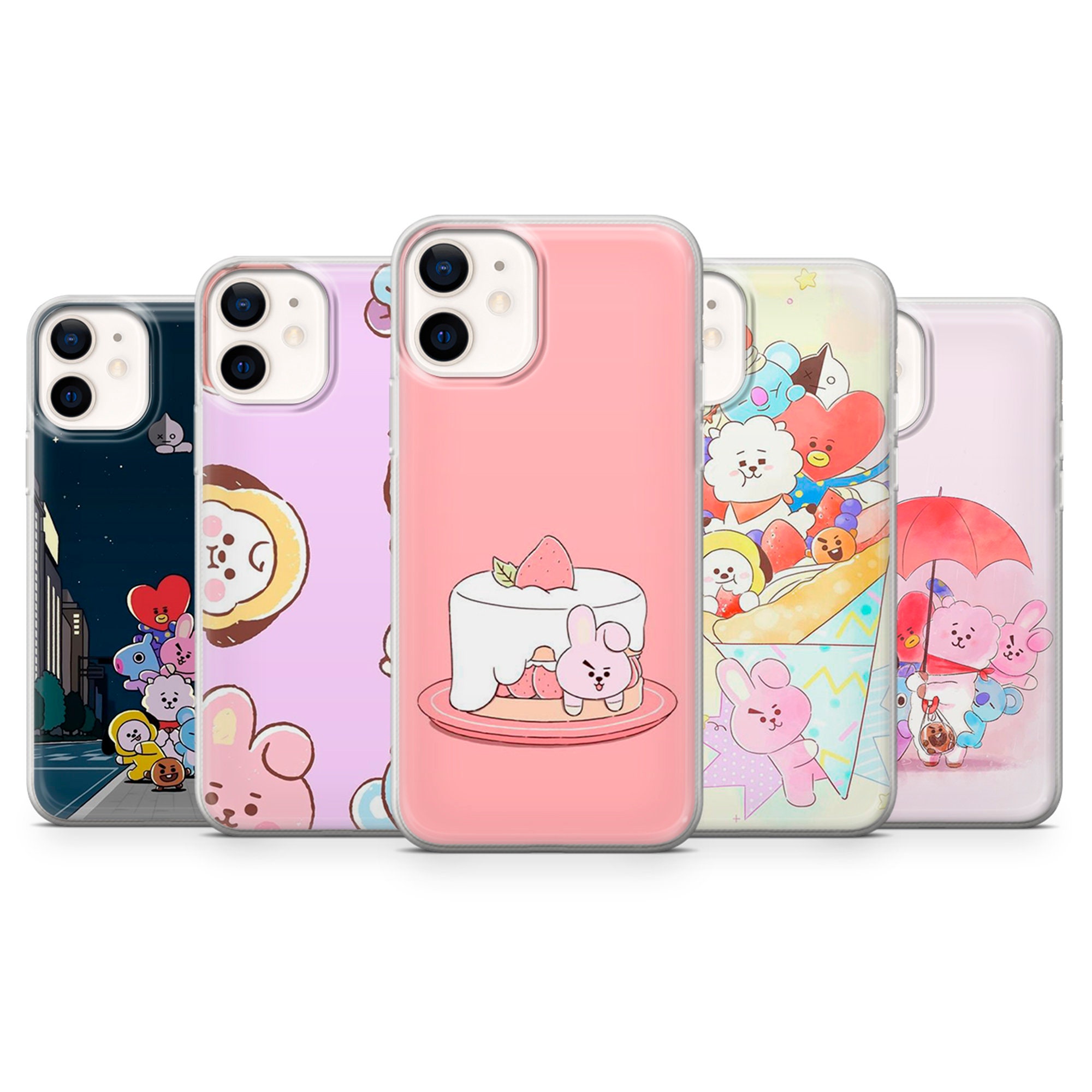 Kawaii Phone Case cute pink anime Cover fits for iPhone 7 8 Etsy