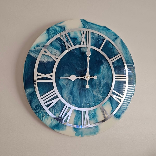 Blue Wall Clock - Etsy Australia