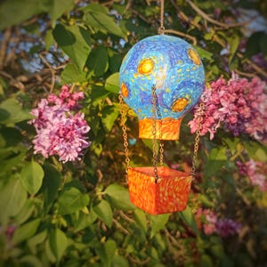 Palloncino decorativo in cartapesta "Notte stellata" Van Gogh - Decorazione per l'albero di Natale