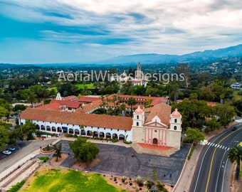 Aerial view of Old Mission Santa Barbara/Santa Barbara/California/Drone Photography.