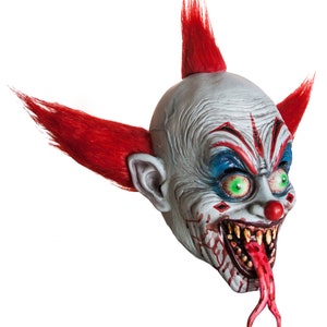 Skeezy the Killer Clown Professional Scary Clown Halloween Mask & Costume