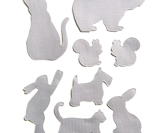 ANIMAL - METALLIC SILVER Daunenjacke Reparatur-Set - 9 selbstklebende wasserdichte Nylon Flicken für Daunenjacken, Zelte & Schlafsäcke