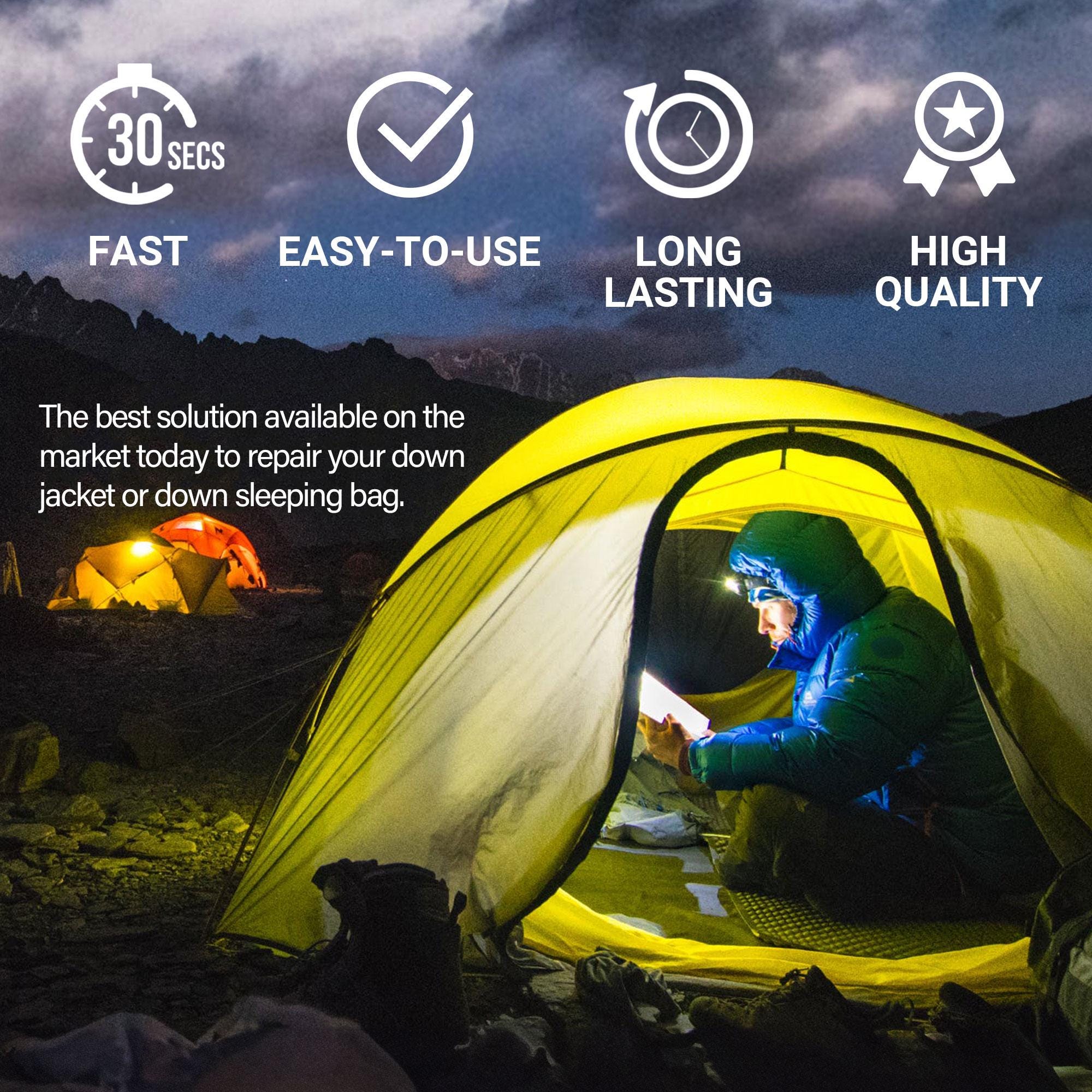 Kit Patch Di Riparazione Per Piumini - 7 Toppe Autoadesive Impermeabili, Colore Marrone Scuro - Foto 11