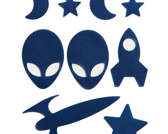 Space Patches - Dark Blue - Selbstklebende Reparaturflicken für Daunenjacken