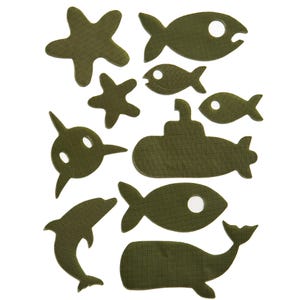 SEA – OLIVE GREEN Down Jacket Repair Patch Kit – 9 Self-Adhesive Waterproof Nylon Patches for Down Jackets, Tents & Sleeping Bags